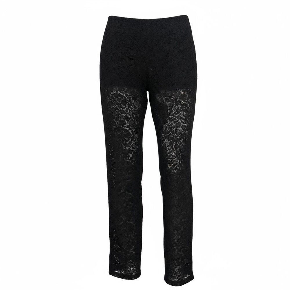 Jones New York Pull On Stretch Lace Pants Black Size Medium